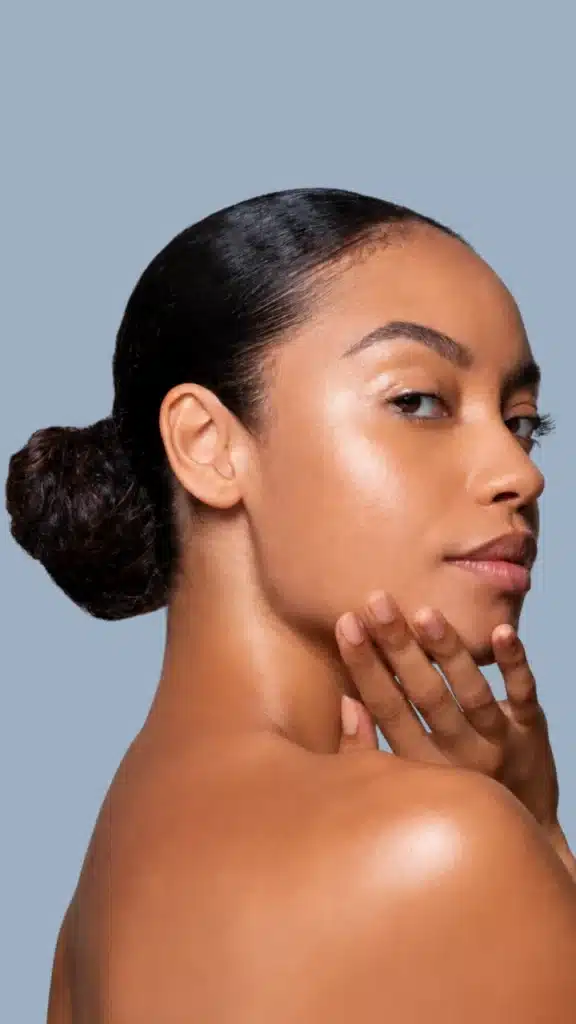Woman posing confidently
